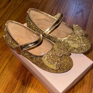 Gold Glitter Kids Shoes